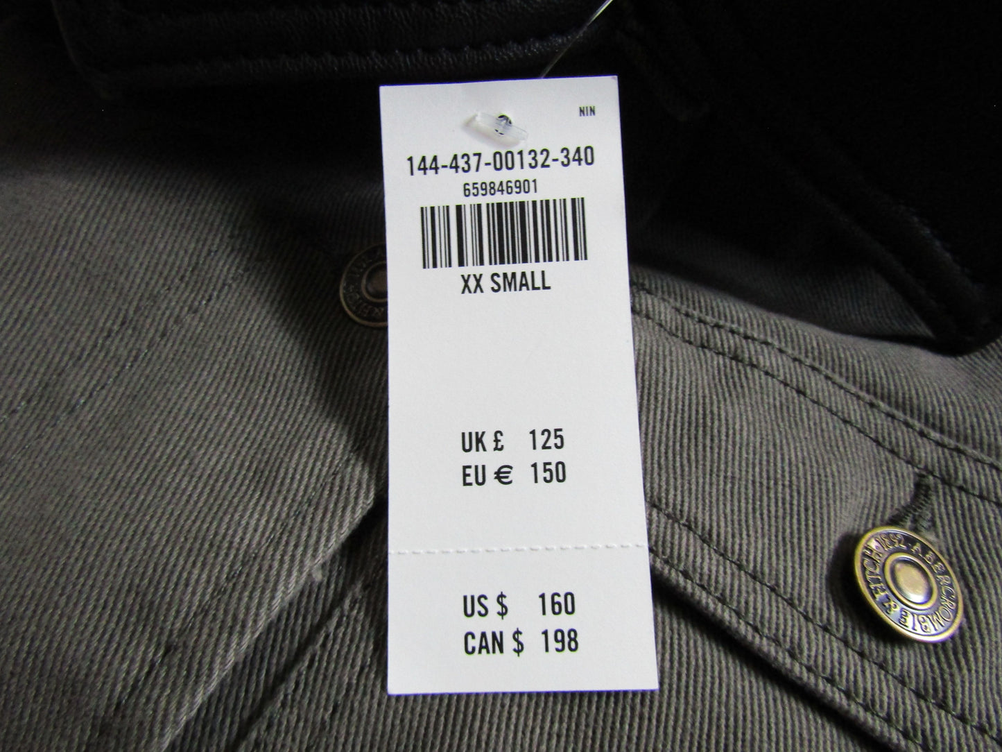 Abercrombie & Fitch Women's Green Workwear Jacket Size XXS