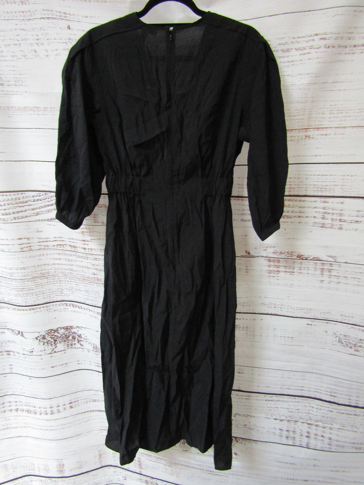 COS Voluminous Women's Black Long Sleeve V-Neck Dress Size 6