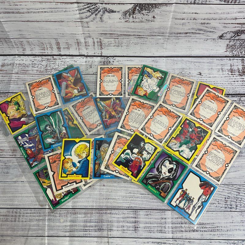 Lot Of 41 Vintage 1991 Marvel X-Force X-Men Superhero Comic Trading Cards