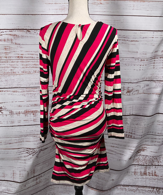 Sara Campbell Diagonal Stripe Sheath Dress Multicolor S