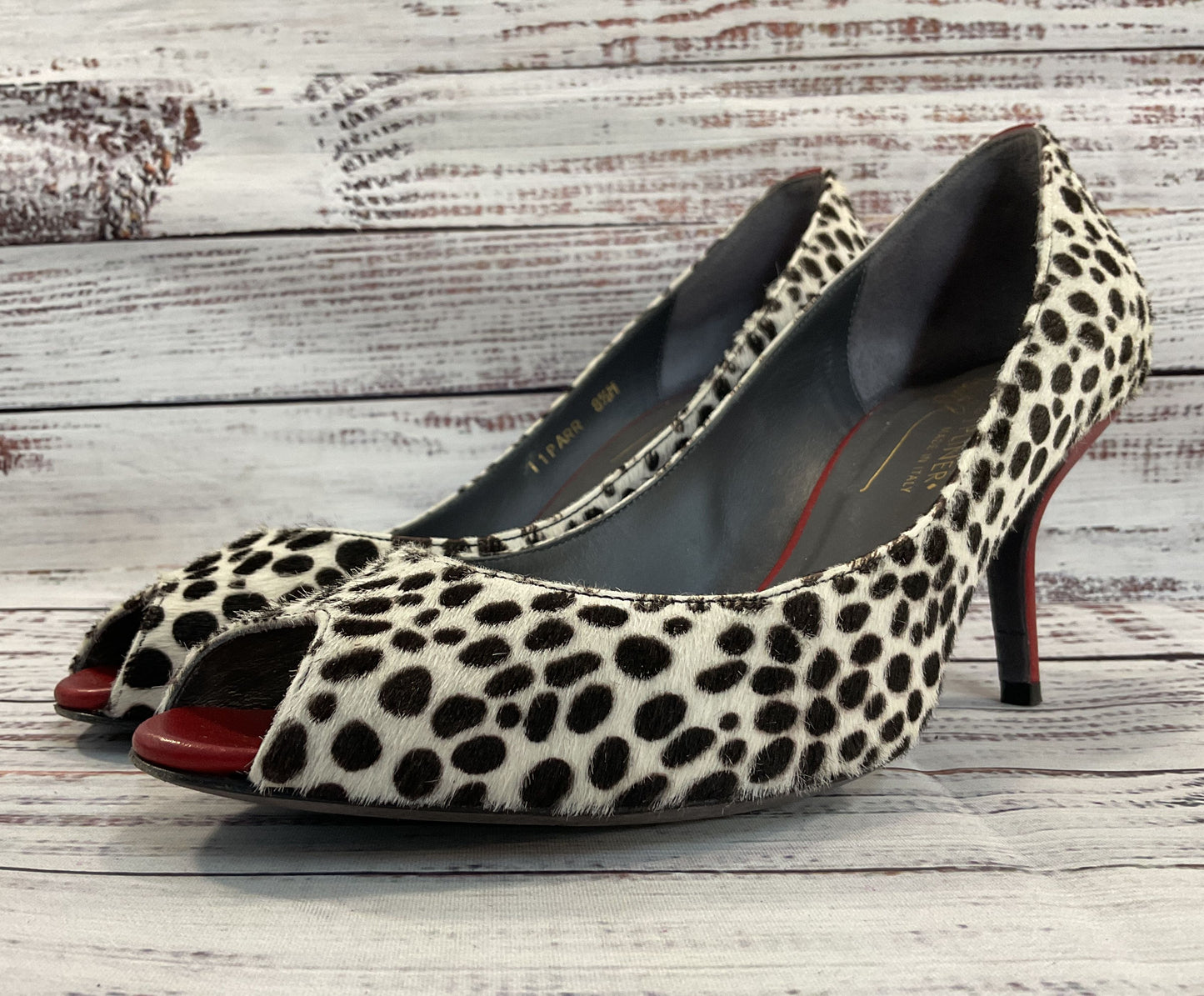 Donald J. Pliner Parr Women's Leopard Print Calf Hair Pumps Made in Italy