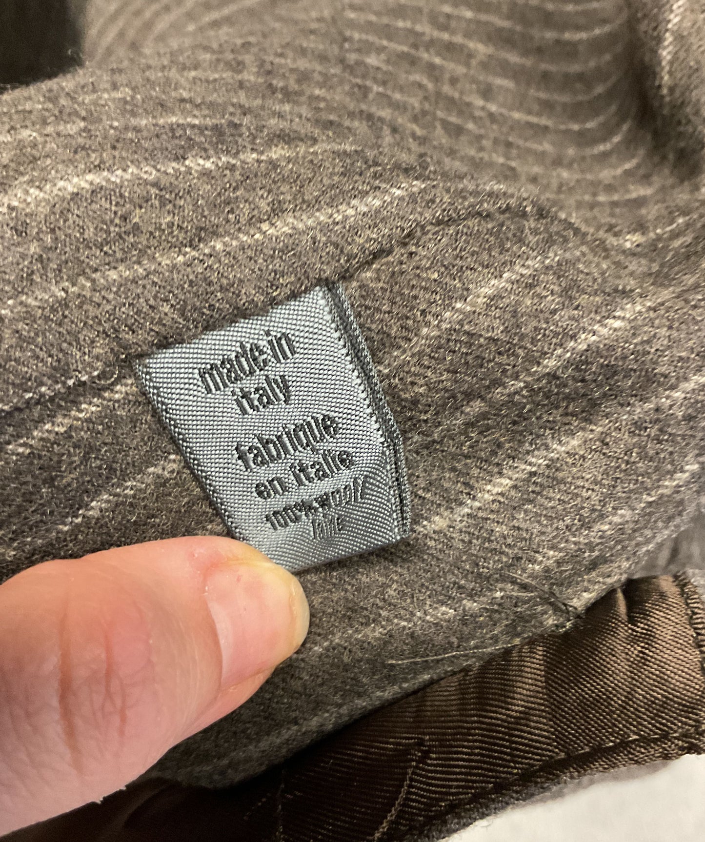 John Varvatos Striped Wool Jacket Brown 48R