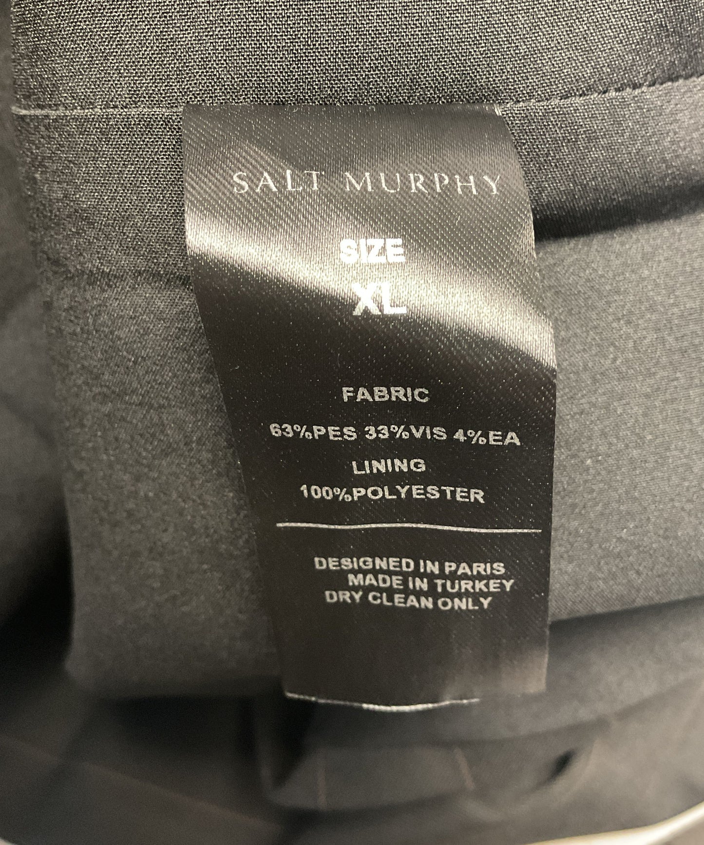 Salt Murphy Black Brown Pinstripe Long Sleeve Shoulder Pad Jacket - Size XL