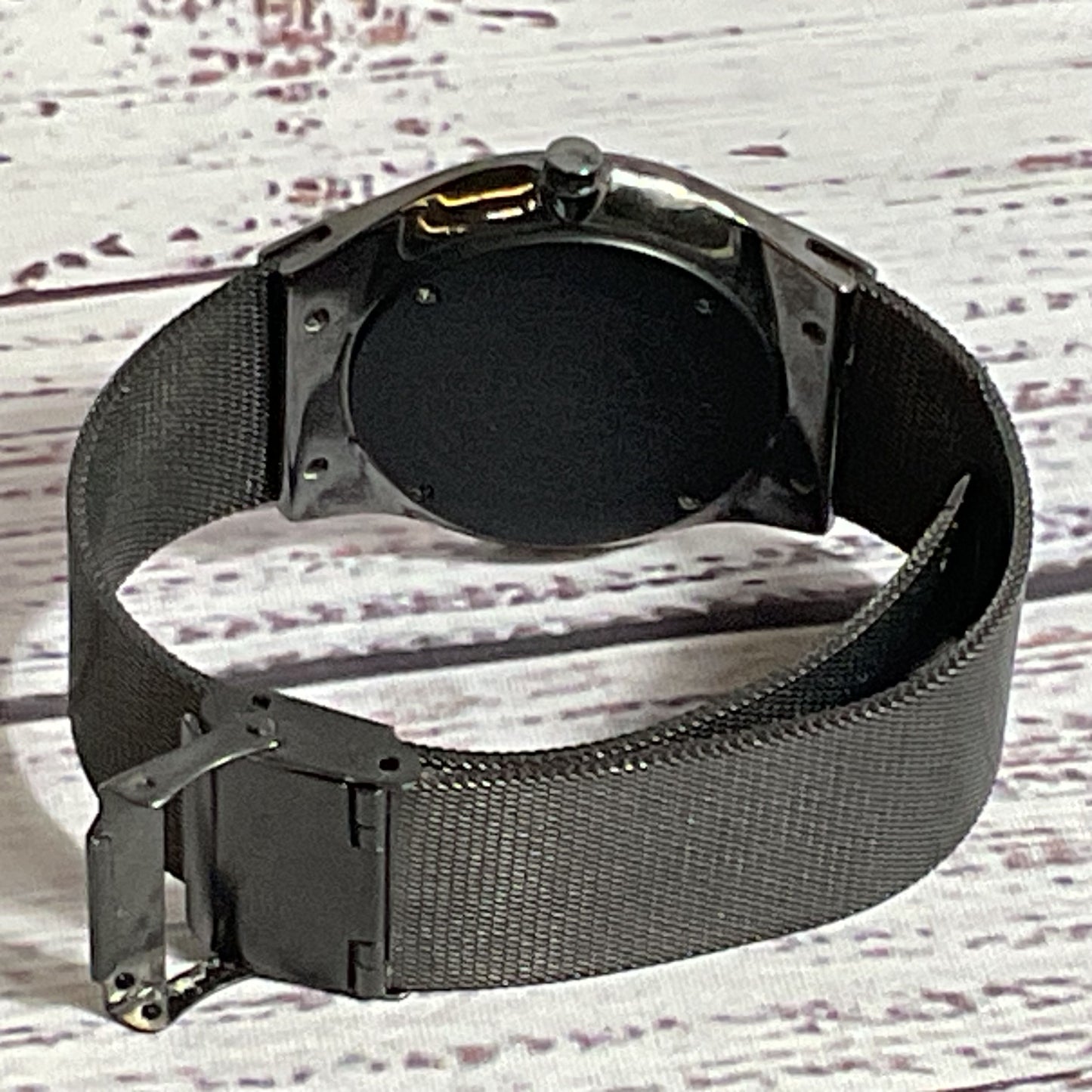 BERING Ceramic 32039-447 Men's Blue Dial Black Mesh Watch- BAND CLASP DAMAGED