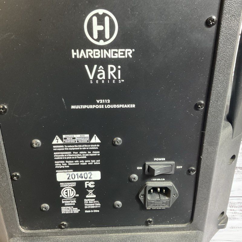 HARBINGER Vari Series V2112 2-Way Multipurpose Loudspeaker- WORKS GREAT!!!!!