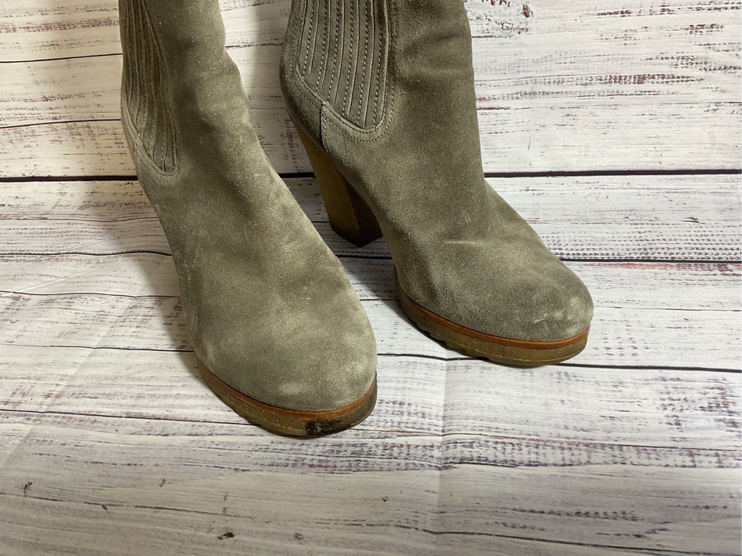 PRADA Women's Gray Suede Chelsea Boots- SZ 40