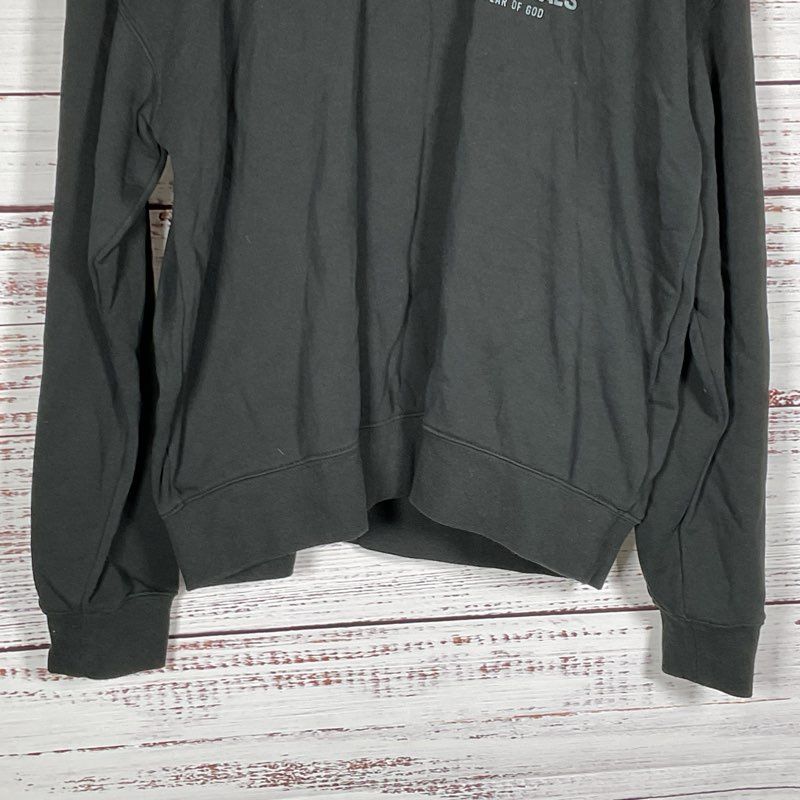 FEAR OF GOD Essentials Men's Black Pullover Polo Sweatshirt- SZ S