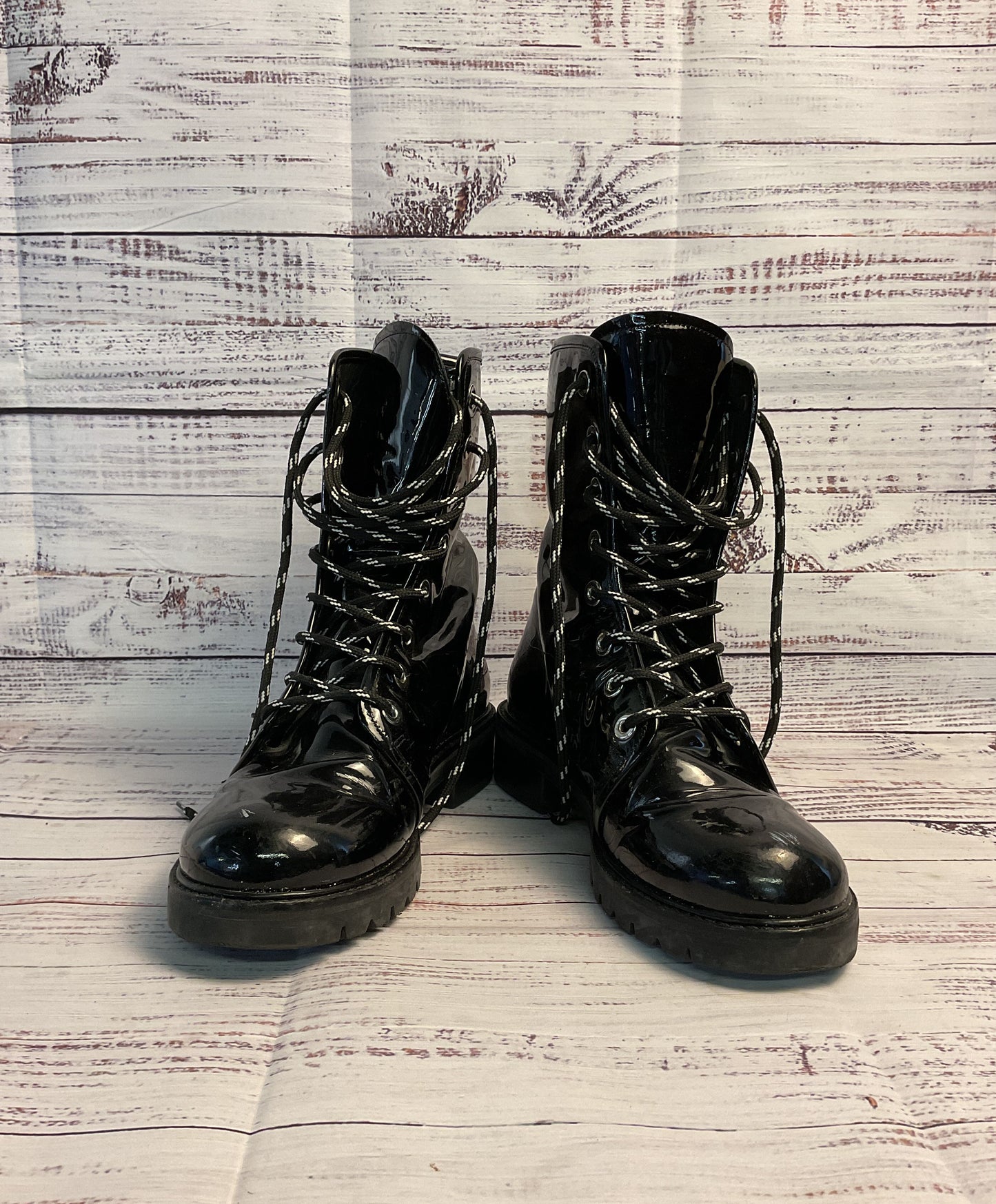Stuart Weitzman Black Solid Metermaid Combat Boot Men 9