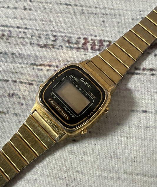 CASIO 3191 LA670W Stainless Steel Vintage Watch