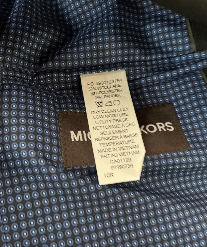 Boy's Michael Kors Black Wool Blend Dress Jacket Size 10 REG/10 YRS Retail $179