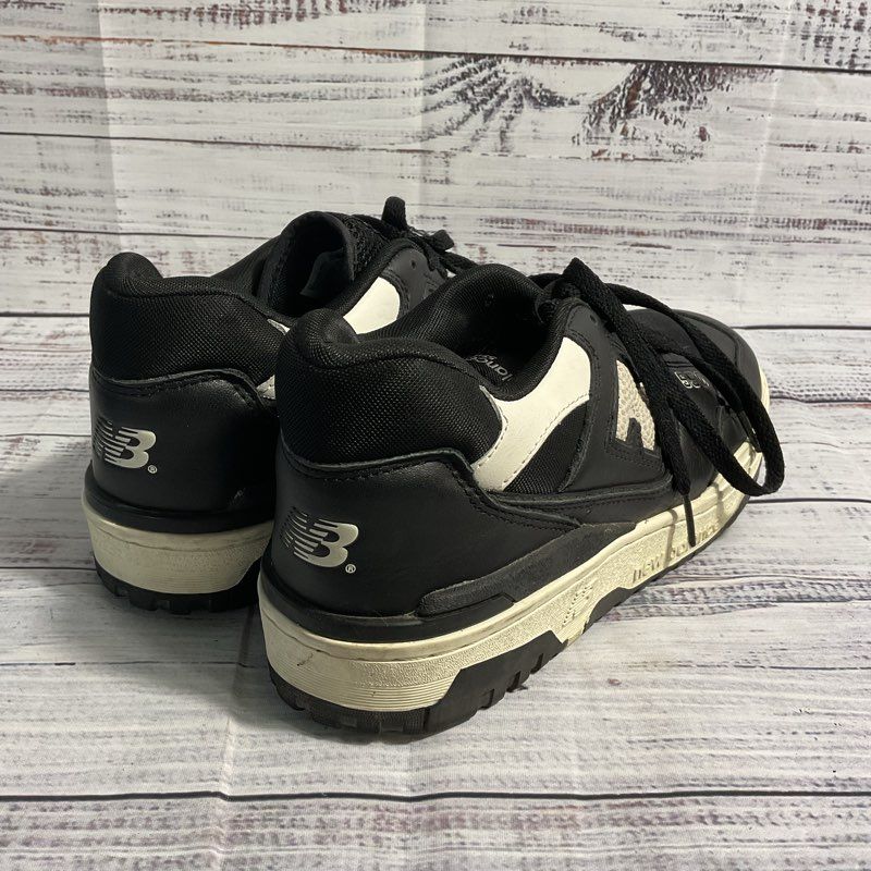 New Balance 550 Low Top Black and White Leather Sneakers Men's 8.5