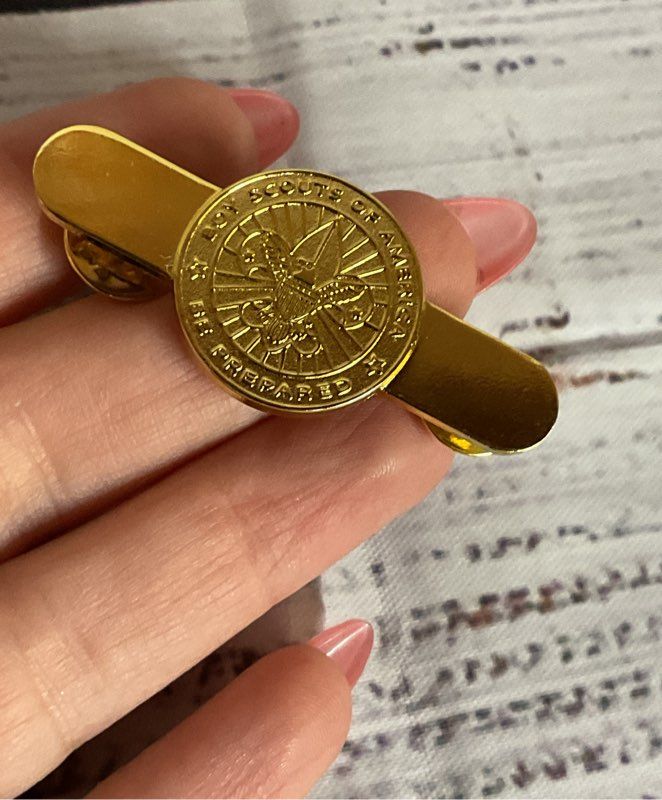 Merit Badge Sash Pin Gold Tone Vintage
