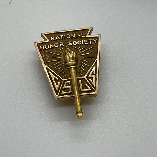 14K Yellow Gold NHS National Honor Society CSLS Pin- 1.70g
