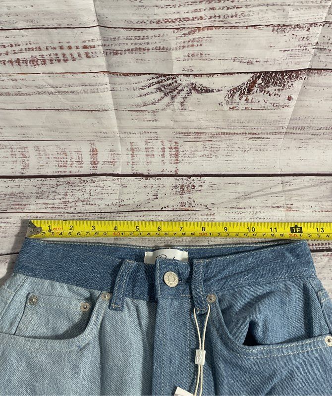 NWT Rails Getty Crop Light Indigo Patchwork High Rise Cropped Wide Leg Jeans 24