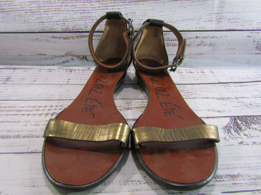 Lanvin 2012 Ete Women's Ankle Strap Sandals Size 9 Made in Italy