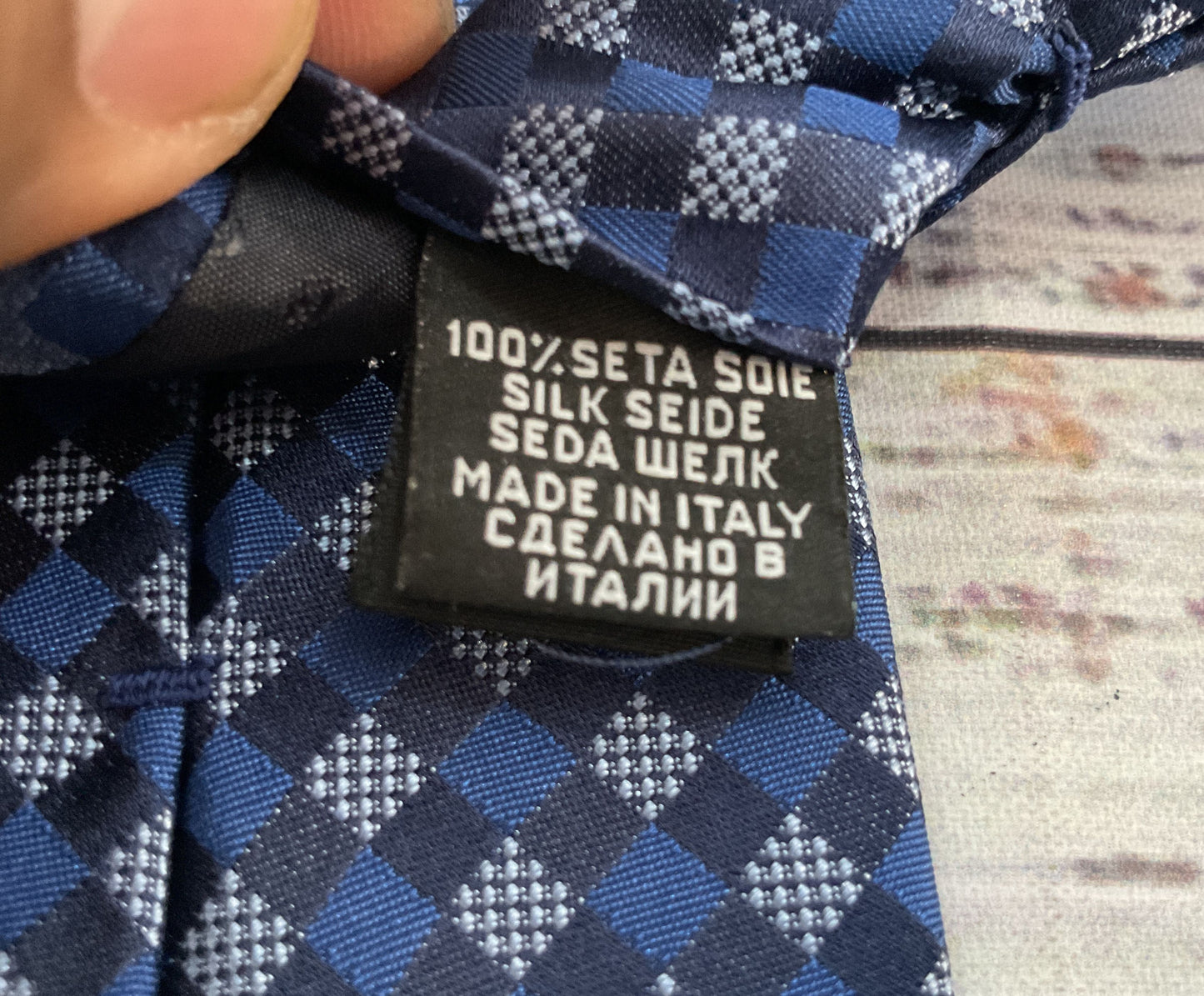 Hugo Boss Men's Navy Blue Criss-Cross Silk Tie Made in Italy