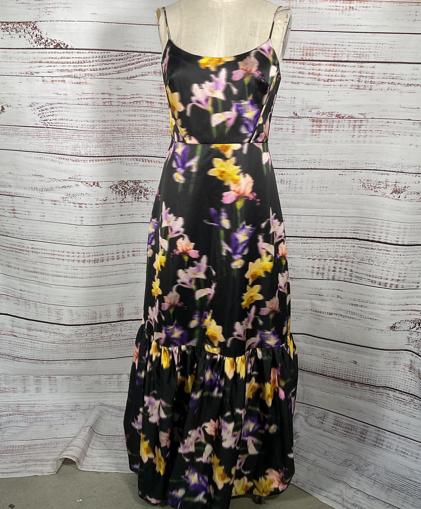 ML Monique Lhuillier Sleeveless Floral Maxi Dress Multicolor 10