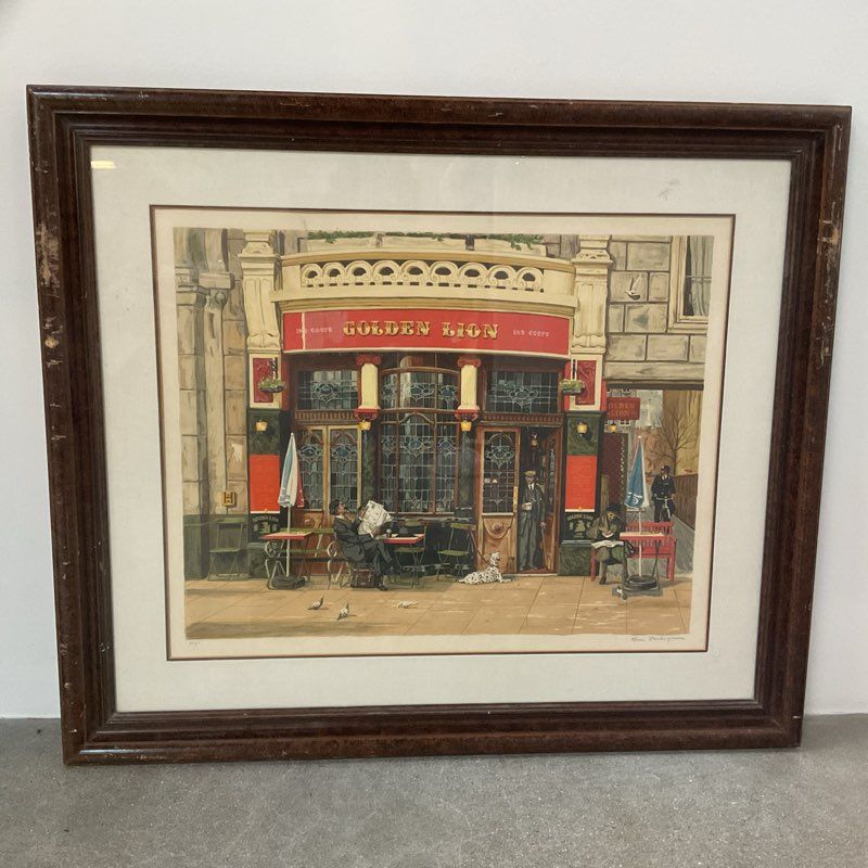 Bruce Bomberger Golden Lion Print Signed 16/50 Large Artwork Local