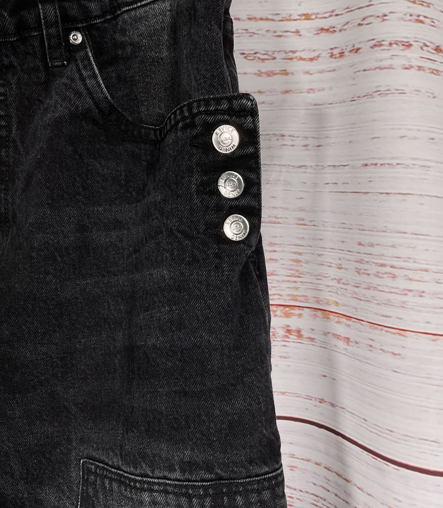 ReVice Denim Wide Leg Jeans Black 30