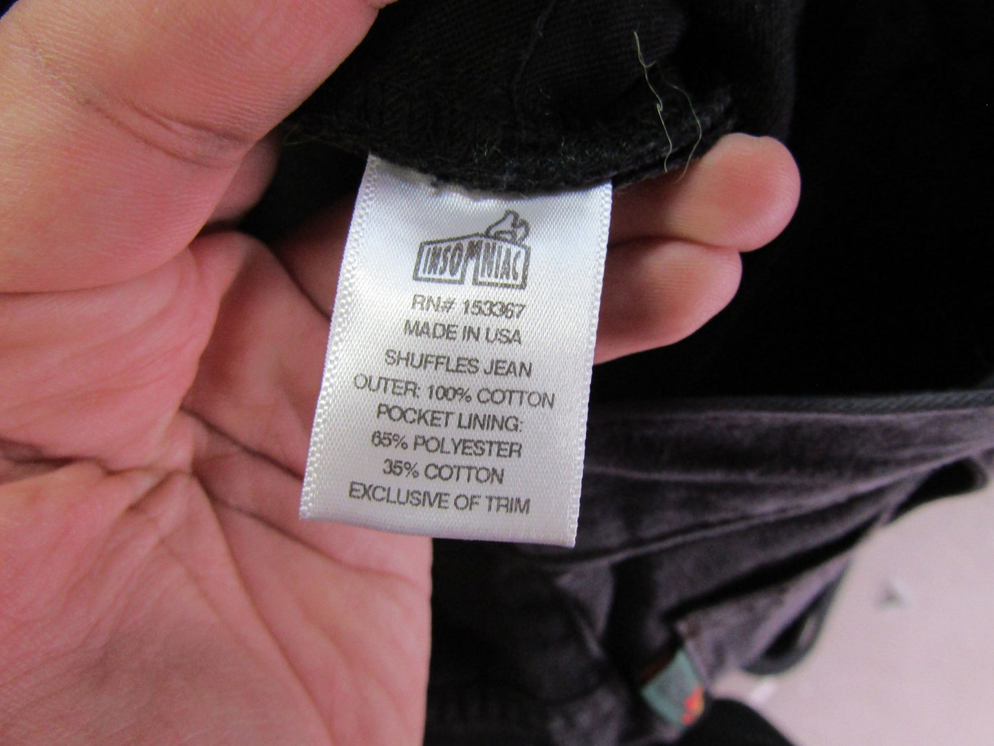 Insomniac Shuffle Jeans Men's Faded Black Wide Leg Pants Size 28