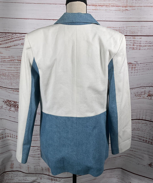 Ksenia Schnaider Rework Denim Blazer Multicolor L