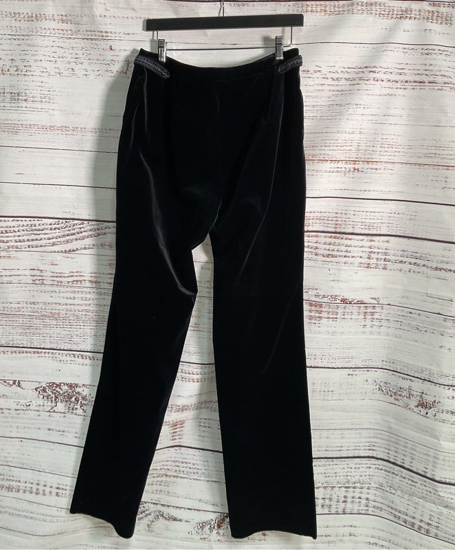 Women's Faconnable Black Velvet Pants Size 12