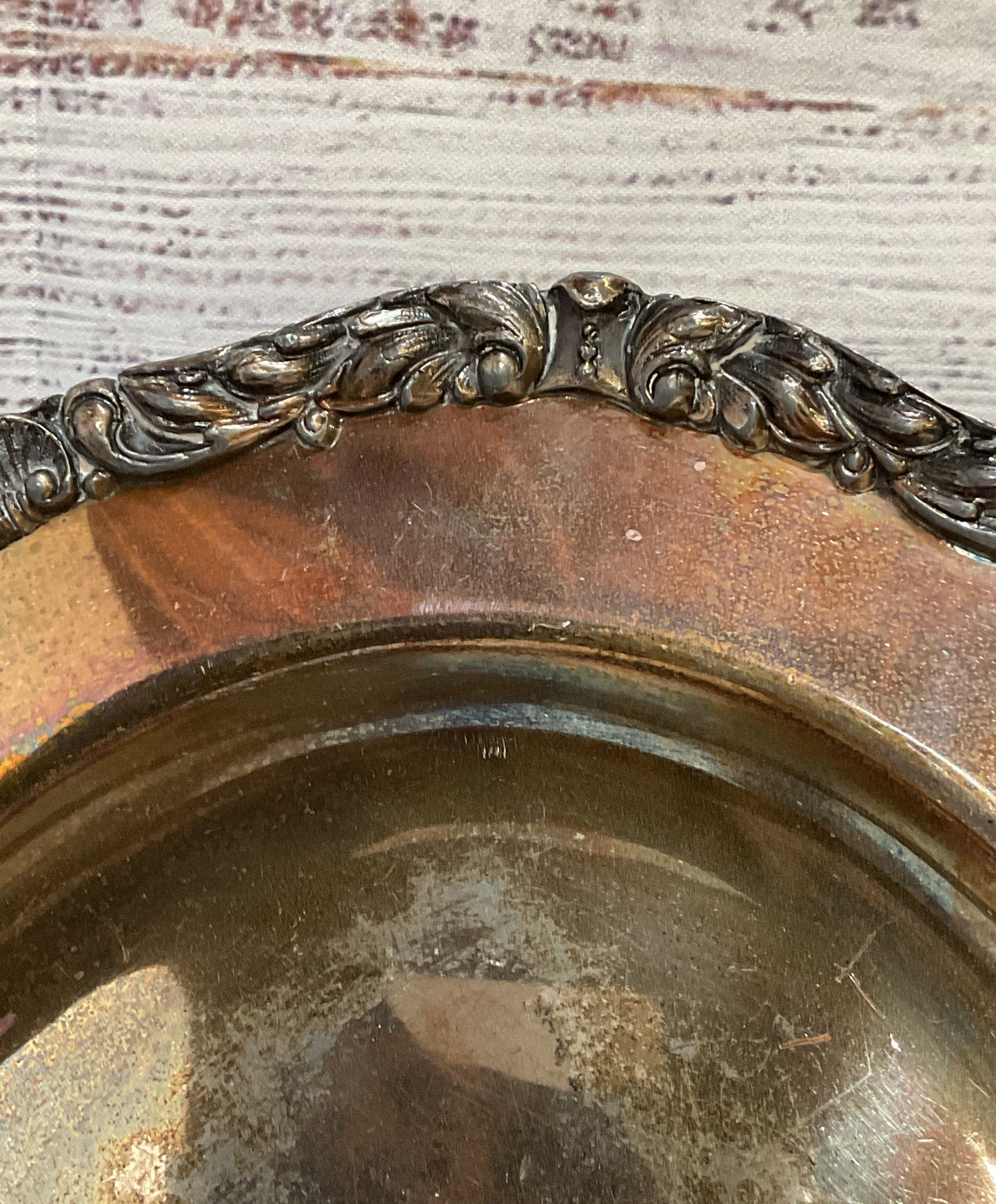 Crescent Vintage Silver Plated Serving Tray Silver