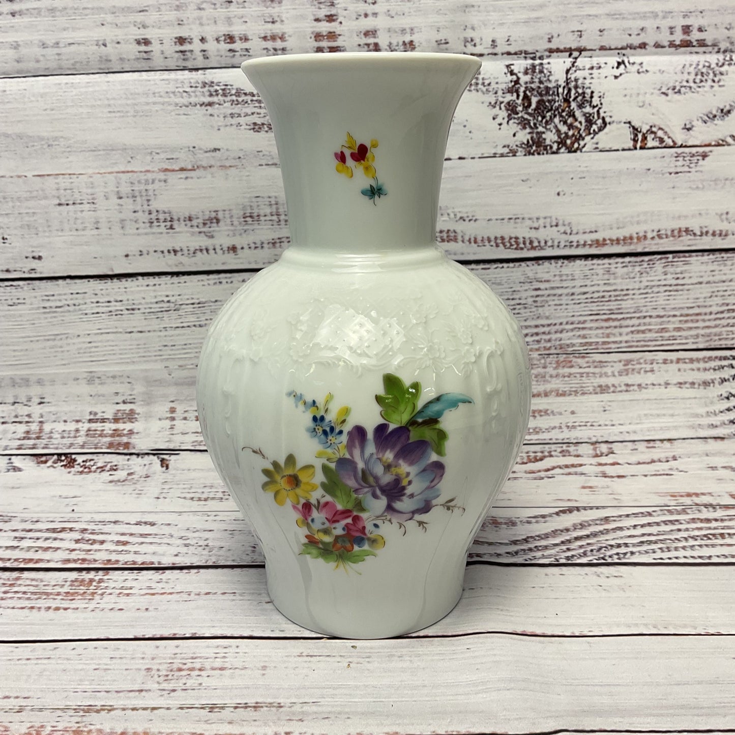 Kaiser Golden Crown E&r Residenz Floral Print Ceramic Vase 8"