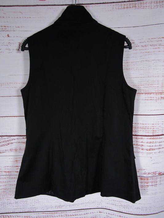 Vintage Electre Women's Black Utility Cargo Vest Size 42