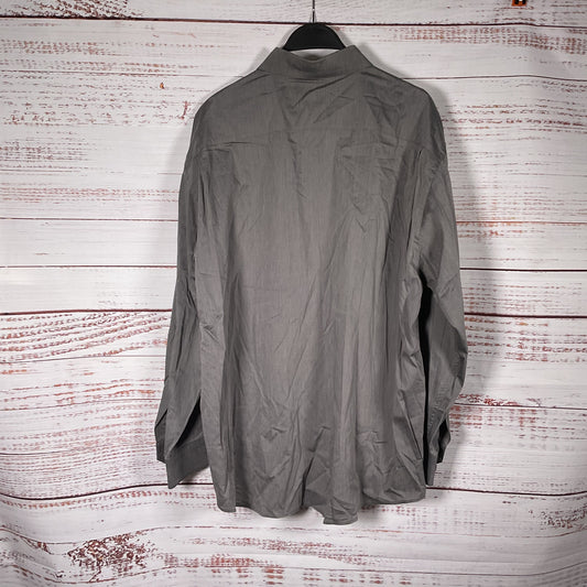 Donna Karan Grey Long Sleeve Button Down Dress Shirt - Size 16.5 32/33