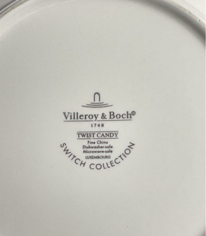 Villeroy & Boch Twist Candy Pattern 9" Serving Vegetable Bowl Multicolor
