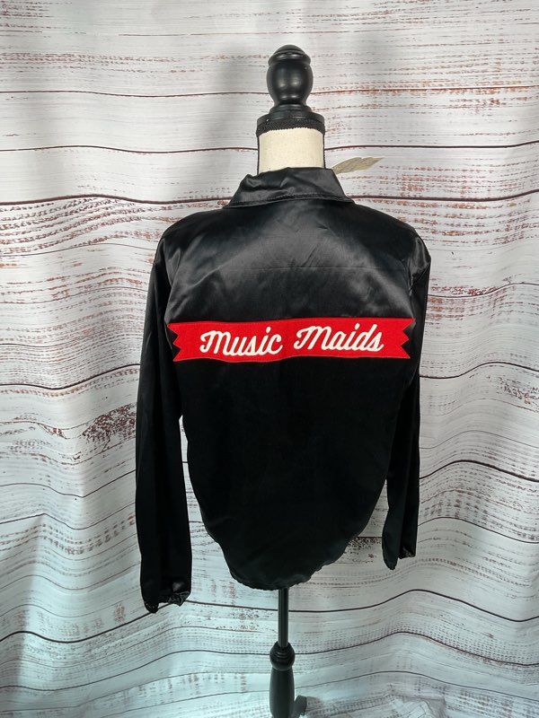 NEW Ebbets Field Flannels Women's Black Snap Closure Jacket Size M Music Maids