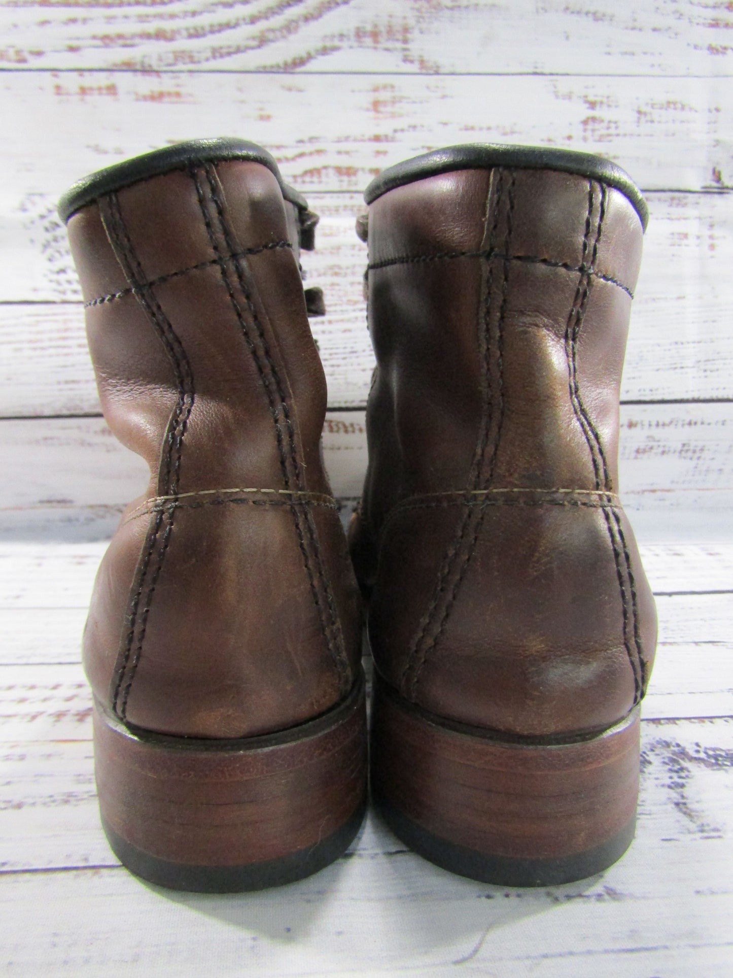 Frye Women's Brown Leather Ankle Lace Boots Size 6 B