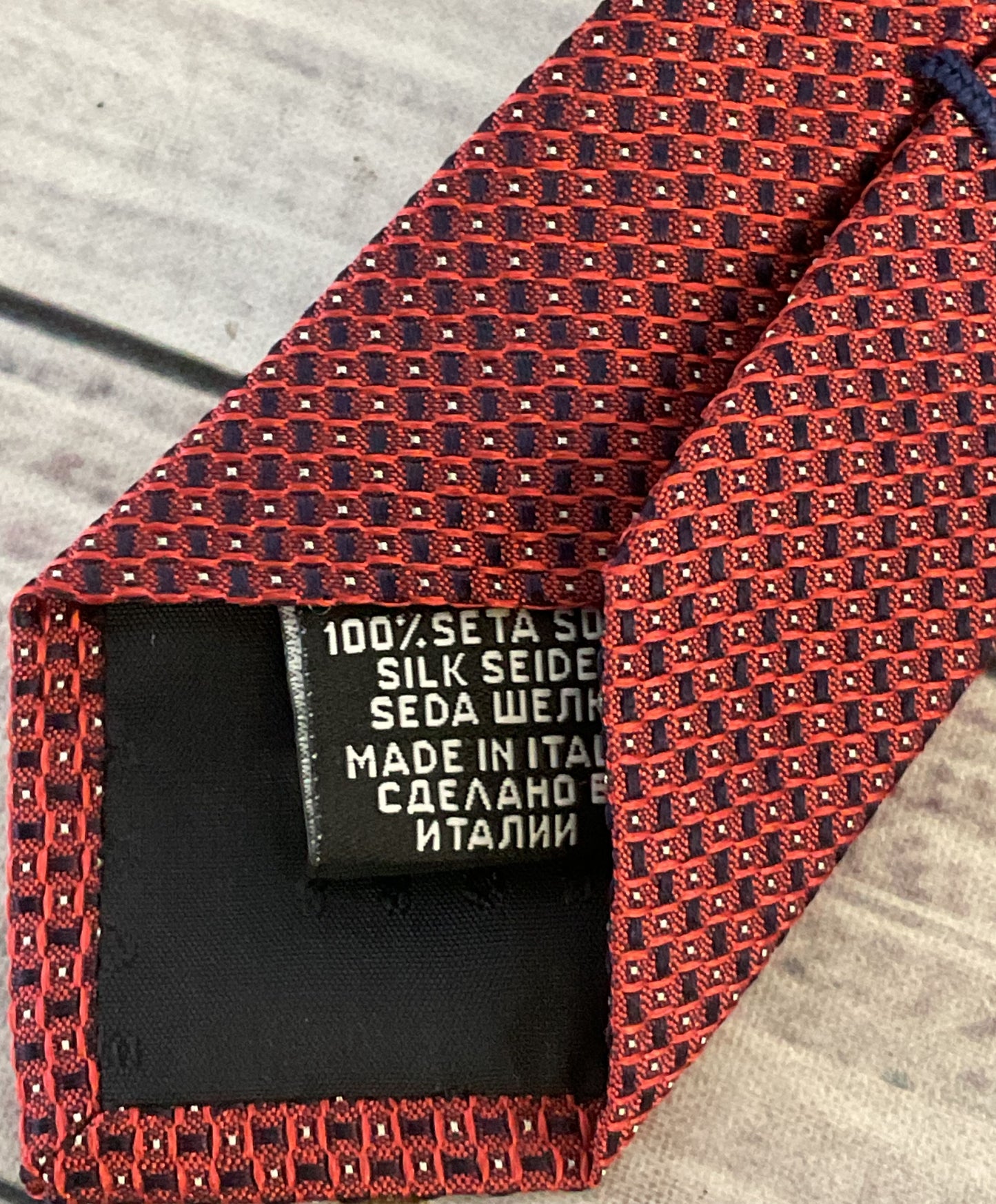 Boss Hugo Boss Square Pattern Tie Red