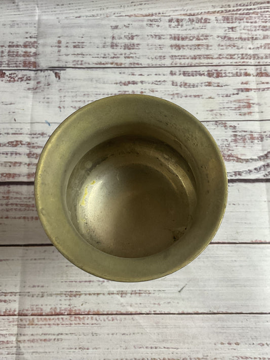 Vintage Brass Floral Goblet Cup Made In India