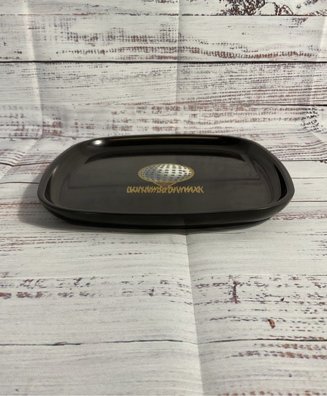 Vintage Mid Century Modern Couroc Of Monterrey Golf Ball Square Tray 8.5"