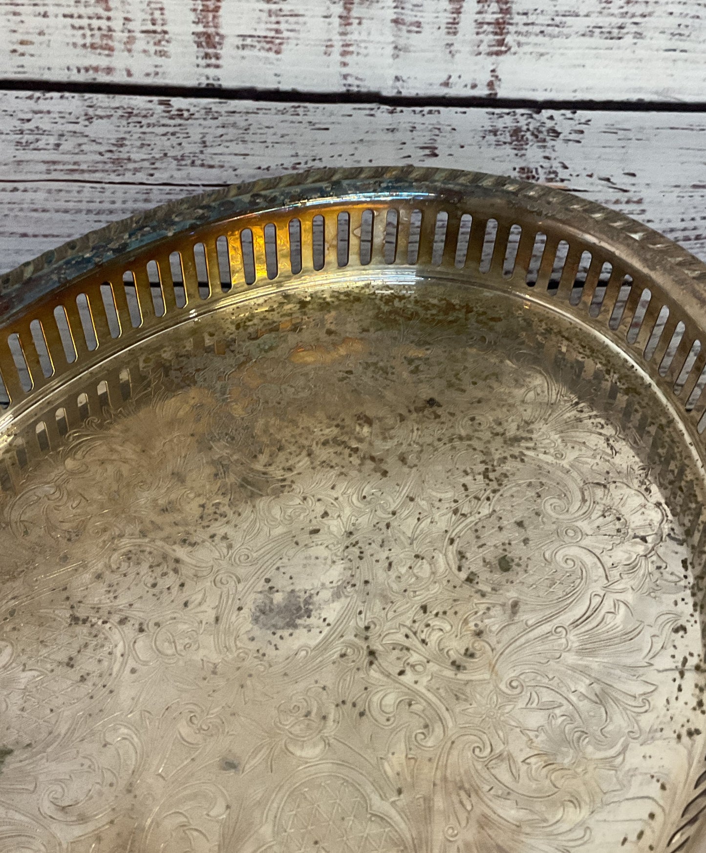 W & S Blackinton Silver Plated Serving Tray Silver