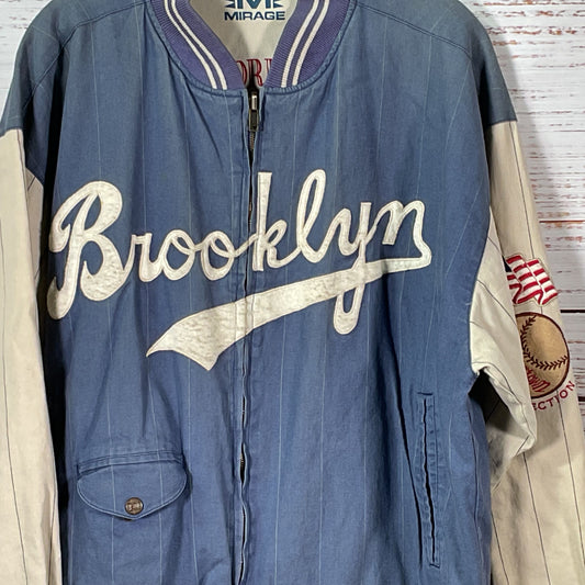 VTG. COPPERTOWN Collection Brooklyn Dodgers Reversible Bomber Jacket- SZ M