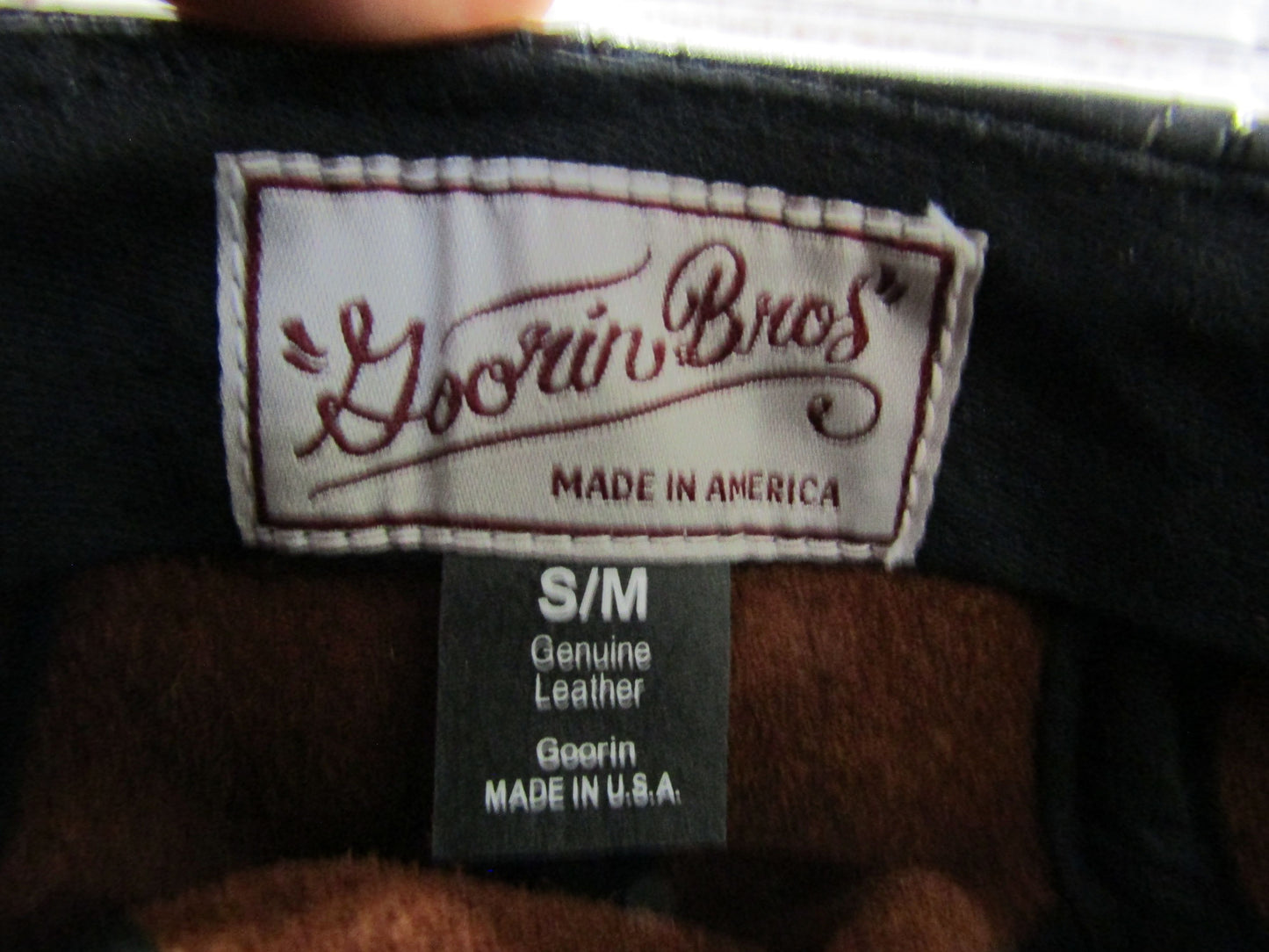 Goorin Bros Chandler Fields Men's Black Leather Newsboy Cabbie Flat Cap