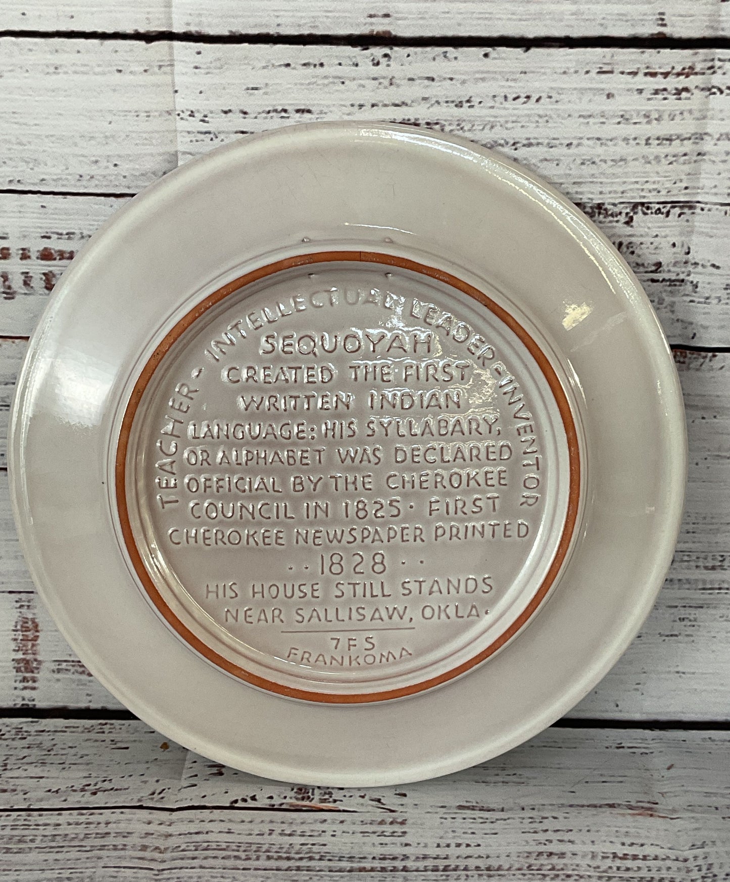 Frankoma Pottery 1970 Glossy Ceramic Lot of 2 Plates
