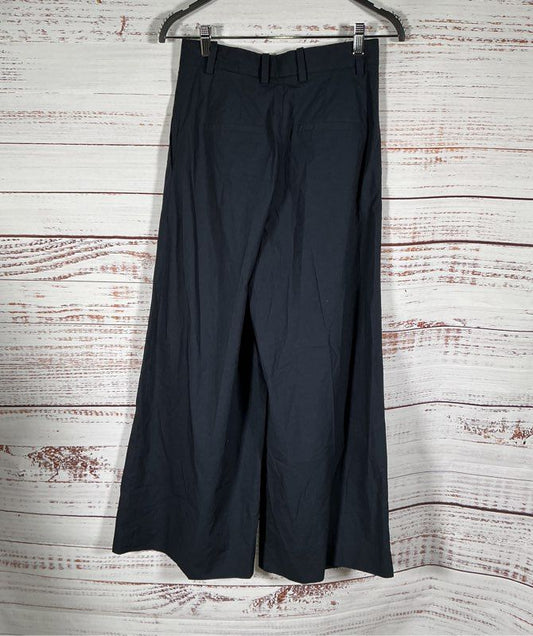 NWOT COS Navy Blue Wide Leg Pants with asymmetrical design Size 2