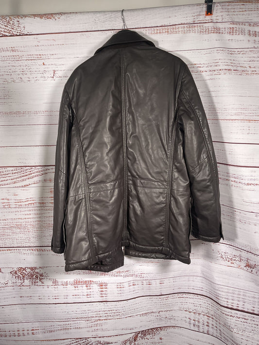 Armani Collezioni Dark Brown Lambskin Jacket - Size 40