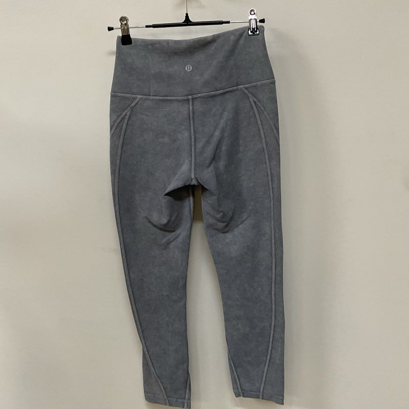 LULULEMON Women's Blue Ribbed Ankle Leggings- SEE MEASURMENTS