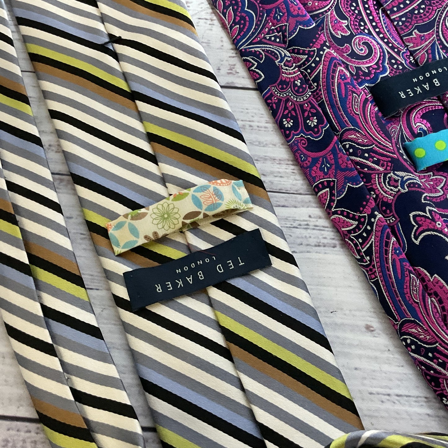 Set of 3 TED BAKER Paisley & Stripe Ties