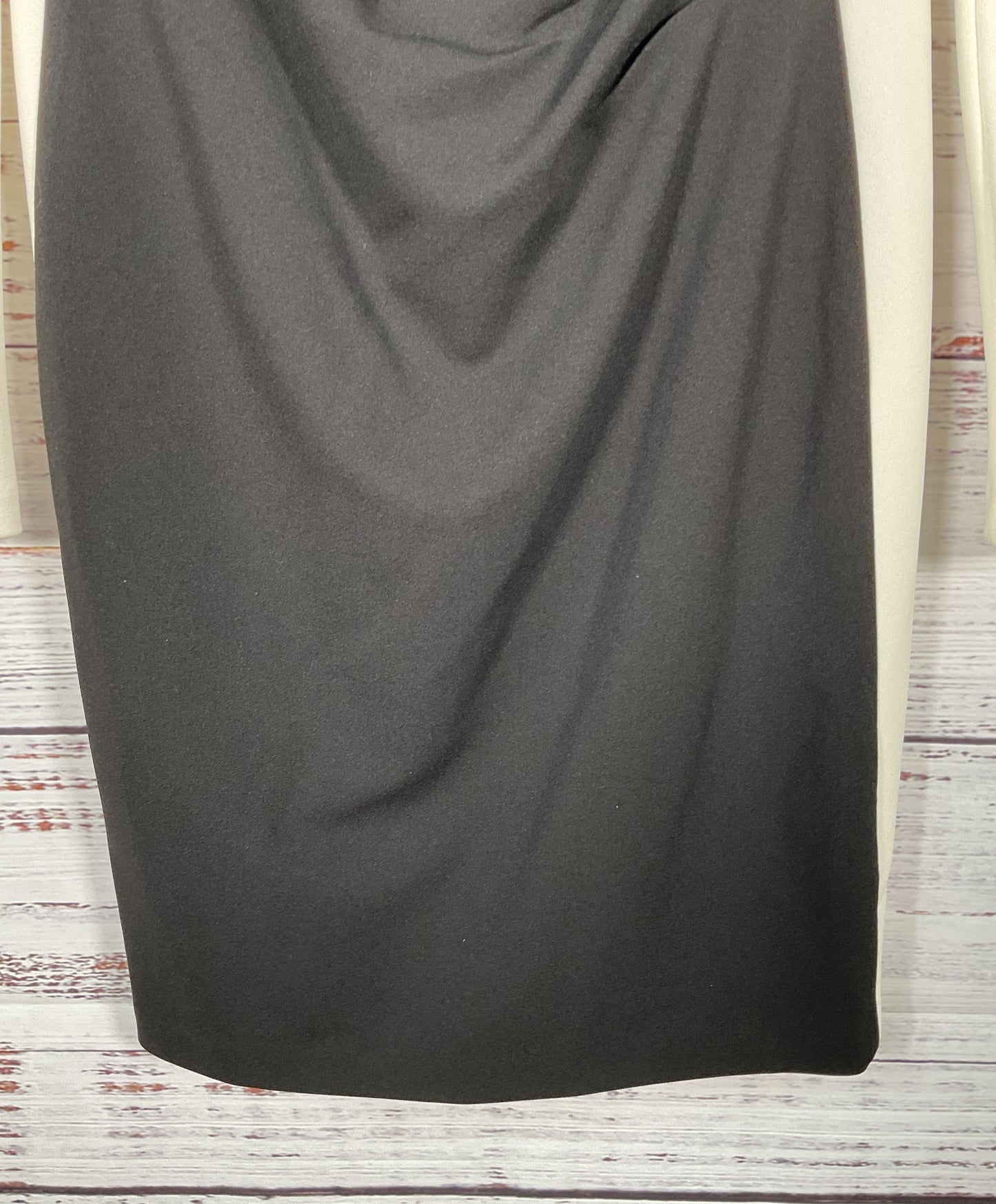Vince Camuto Women's Black & White Long Sleeve Bodycon Dress Size 6