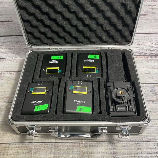 RealMic MC9 UHF Wireless Video Recording Microphone Set w/ Case