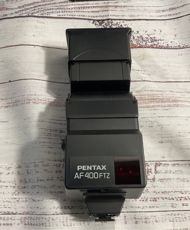 Pentax SF10 35mm Film Camera 35-135mm Lens & Pentax AF400FTZ Auto Flash