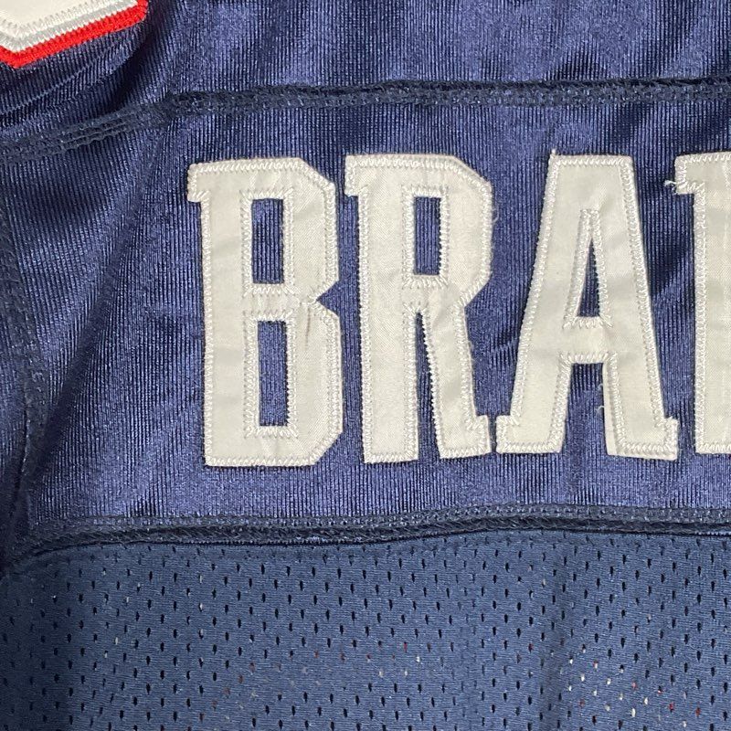 NFL Equipment Authentic RBK Tom Brady #12 Blue Patriots Football Jersey Size 50