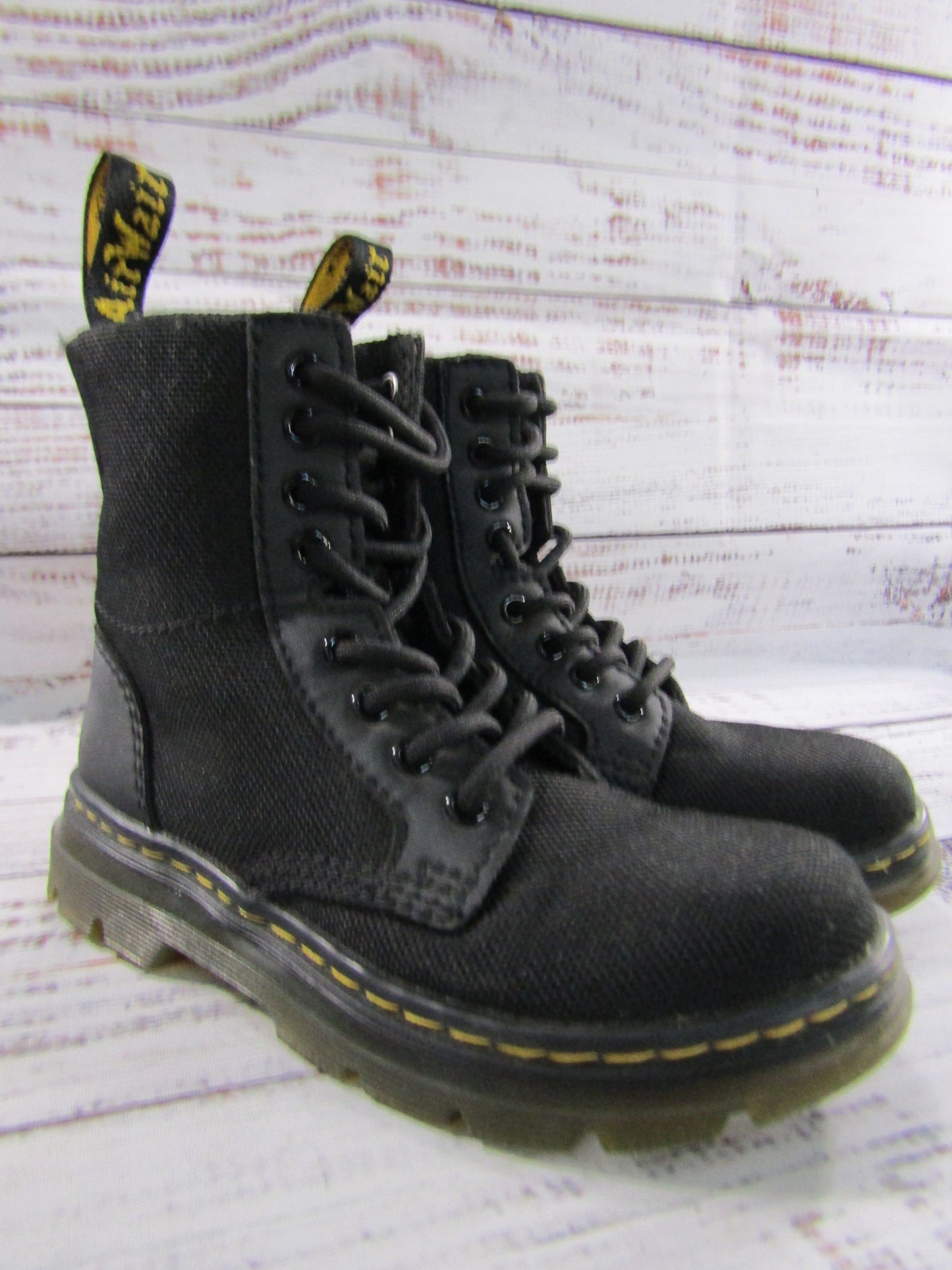 Dr. Martens Combcs Boy's Black Zip Boots Size 11 Junior