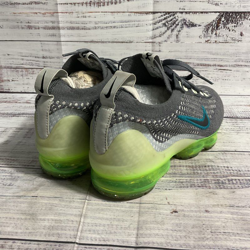 Nike VaporMax 2021 FK DB1550-009 Grey/Volt Sneaker Athletic Shoe Unisex Kids 5Y